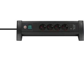 Stekkerdoos Brennenstuhl Premium 4 voudig USB C PD en USB A zwart