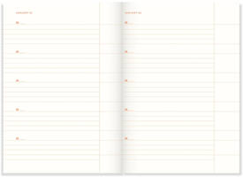 Dagboek A-Journal One Line A Day Linen lijn