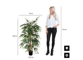 Kunstplant Mica Bamboe in plastic pot 150x75cm