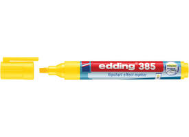 Viltstift edding 385 flipover penseelpunt geel