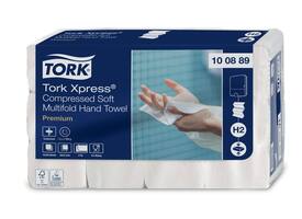 Handdoek Tork H2 Xpress compressed Premium multifold 2-laags 212x240mm 12x225 vel wit 100889