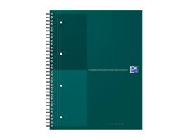Spiraalblok Oxford International Notebook A4+ lijn 160 pagina's groen