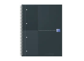 Spiraalblok Oxford International Notebook A4+ lijn 160 pagina's zwart