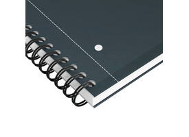 Spiraalblok Oxford International Notebook A4+ lijn 160 pagina's zwart