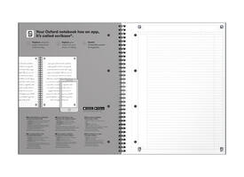 Spiraalblok Oxford International Notebook A4+ lijn 160 pagina's zwart