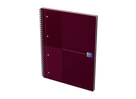 Spiraalblok Oxford International Notebook A4+ lijn 160 pagina's rood