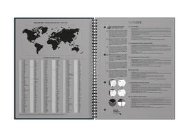 Spiraalblok Oxford International Notebook A4+ ruit 5X5mm 160 pagina's zwart