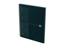 Spiraalblok Oxford International Notebook A4+ ruit 5X5mm 160 pagina's zwart