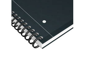 Spiraalblok Oxford International Notebook A4+ ruit 5X5mm 160 pagina's zwart