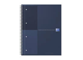 Spiraalblok Oxford International Notebook A4+ lijn 160 pagina's blauw
