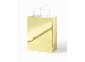 Cadeautas Folia goud kraft 24x31x12cm 20 stuks
