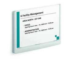 Deurbordje Durable Click sign A5 liggend wit