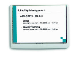 Deurbordje Durable Click sign A5 liggend wit