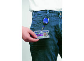 Afrolmechanisme Durable Style met karabijnhaak blauw