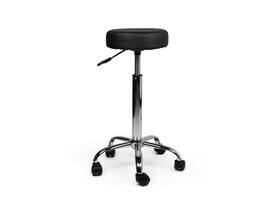 Tabouret kruk Office hoog met gasveer harde wielen zw