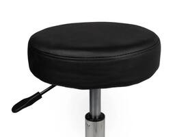 Tabouret kruk Office hoog met gasveer harde wielen zw