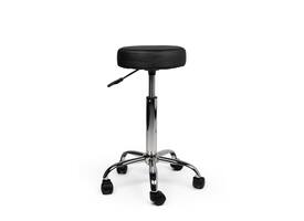 Tabouret kruk Office standaard met gasveer harde wielen zw
