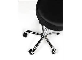Tabouret kruk Office standaard met gasveer harde wielen zw