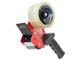 Verpakkingstape dispenser Rapesco Germ-Savvy 960 antibacterieel met transparante tape zwart