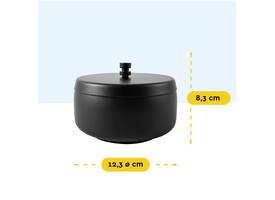 Asbak BRASQ tafelmodel 1 liter met deksel AT700 zwart
