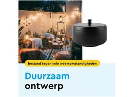 Asbak BRASQ tafelmodel 1 liter met deksel AT700 zwart