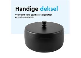 Asbak BRASQ tafelmodel 1 liter met deksel AT700 zwart