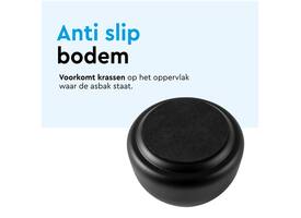 Asbak BRASQ tafelmodel 1 liter met deksel AT700 zwart