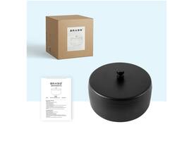 Asbak BRASQ tafelmodel 1 liter met deksel AT700 zwart