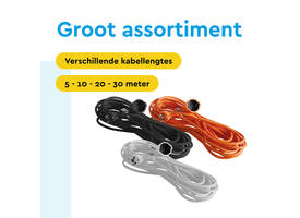 Verlengkabel BRASQ 30m oranje