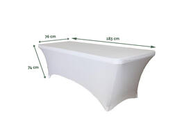 Tafelrok BRASQ 183x76x74cm wit