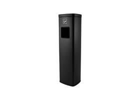 Afvalbak met asbak BRASQ 20 liter AT400 zwart