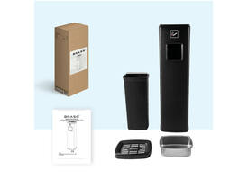 Afvalbak met asbak BRASQ 20 liter AT400 zwart