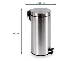 Pedaalemmer BRASQ 30 liter rvs
