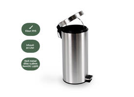 Pedaalemmer BRASQ 30 liter rvs