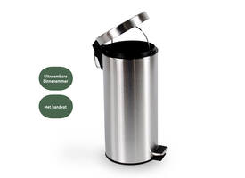 Pedaalemmer BRASQ 30 liter rvs