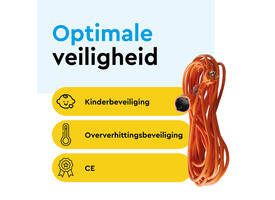 Verlengkabel BRASQ 20m oranje