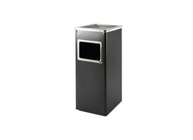 Afvalbak met asbak BRASQ 16 liter AT600 zwart