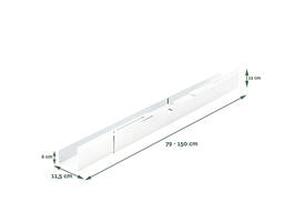 Kabelgoot BRASQ verstelbaar 75-150cm CT100 wit