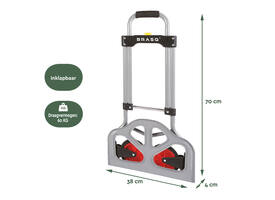 Steekwagen BRASQ Inklapbaar HT60 incl. bagagespin 60Kg