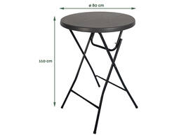 Statafel BRASQ 80cm BT100 zwart