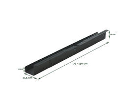 Kabelgoot BRASQ verstelbaar 75-150cm CT100 zwart