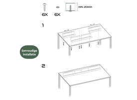 Kabelgoot BRASQ verstelbaar 75-150cm CT100 zwart