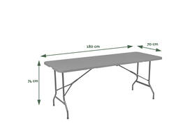 Vouwtafel BRASQ 180x70x74cm FT180 grijs