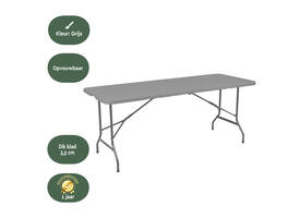 Vouwtafel BRASQ 180x70x74cm FT180 grijs