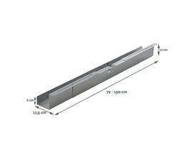 Kabelgoot BRASQ verstelbaar 75-150cm CT100 zilver