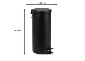 Pedaalemmer BRASQ 30 liter zwart