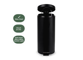 Pedaalemmer BRASQ 30 liter zwart