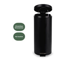 Pedaalemmer BRASQ 30 liter zwart