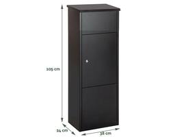 Pakketbrievenbus BRASQ 105x38x24cm PB400 Zwart