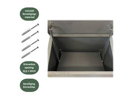 Pakketbrievenbus BRASQ 105x38x24cm PB400 Zwart
